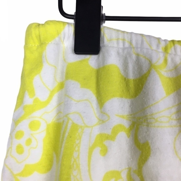 J CREW Mini Skirt Paisley Ruffle Drawstring Beach Y2K 90s Coconut Girl Small - Picture 3 of 8